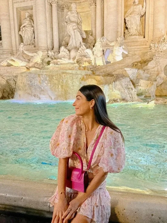 Sau Lee Posey Puff Sleeve Floral Pastel Pink Ruched Mini Dress Size US 8 - Picture 4 of 16